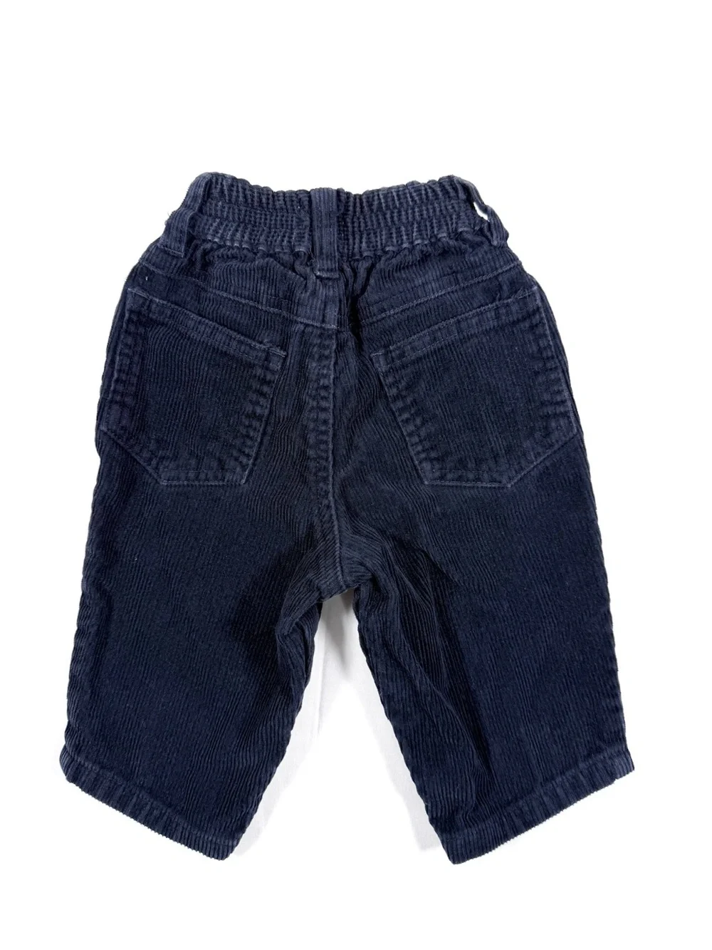 VINTAGE BABY GAP 2003 Y2K Navy Corduroy Snap Crotch Baby Pants 3-6M